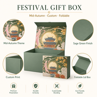 Magnetische Mondkuchen-Geschenkboxen Großhandel Chinesisches Traditionelles Festival-Design Faltbare Box Individueller Druck Fabriklieferung