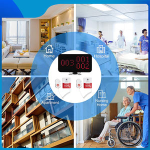 Sistema de Llamada de Emergencia Inalámbrico, Sistema de Llamada para Hospitales, 1 Pantalla para Estación de Enfermería con 10 Botones de Alarma para Camas - Product Image 3