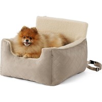 Siège Rehausseur Pliable Populaire pour Animaux de Compagnie, Noir Crème, Structure Robuste pour Chiens et Chats, Accessoire de Soutien pour le Repos Intérieur des Animaux