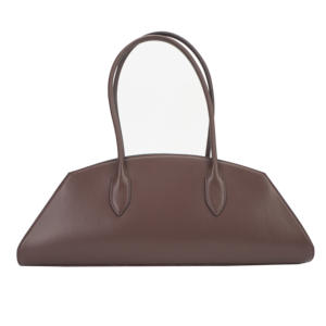 Elegante Bolso Tote de Cuero con Silueta Curva y Detalles de Costura Refinados - Product Image 1