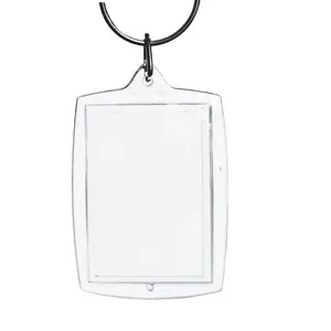 Plastic Sleutelhanger 45*32 Mm Fotolijst Acryl Sleutelhanger Top Verkoop Snap-In Fotolijst