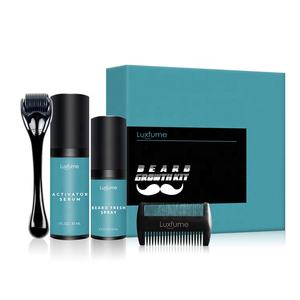 Cuidado de la barba conjunto incluyendo la barba suero de <span class=keywords><strong>crecimiento</strong></span> dermaroller nutritiva potenciador del aceite de la barba - Product Image 1
