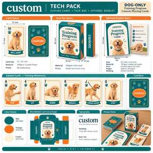 Carte Personalizzate per il Monitoraggio del Progresso dell'Addestramento del Cane, Set di Carte per Traguardi del Cane con Libretto Ricordo A5 Opzionale - Product Image 6