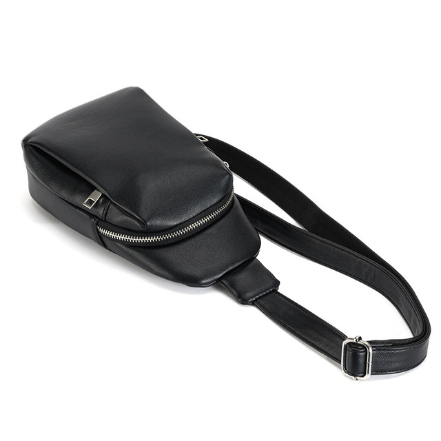 Wholesale Waterproof Pu Material Chest Sling Crossbody Bag String Closure Adjustable Strap Outdoor Sport Travel Waist Pack