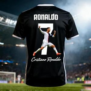 Ronaldo 7 AI Football Jersey Fan Edition Atasan Latihan Sepak Bola untuk Dewasa dan Anak-anak Pakaian Olahraga Kasual Nyaman Musim Panas - Product Image 3