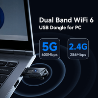 Adaptador USB WiFi 6 AX900 y Bluetooth 2 en 1 para PC de Escritorio, Adaptador de Red Inalámbrica de Doble Banda 2.4G/5GHz, Bluetooth 5.4, para Windows 10/11