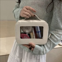 Sac cosmétique transparent en PVC personnalisé, imperméable, grande capacité, pour femmes, voyage quotidien, rangement des produits de soin de la peau et du maquillage