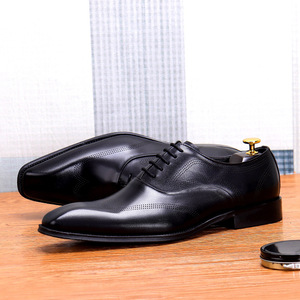 Nouvelles Chaussures en Cuir Décontractées pour Hommes, Sur Mesure, Meilleures Ventes, Imperméables, Semelles Épaisses en Caoutchouc, Finition Vernie, Fermeture à Lacets - Product Image 6