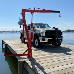 Grúa hidráulica roja de 500 lb para embarcaciones, grúa de elevación para motor, grúa de montaje en enganche para camioneta - Product Image 2