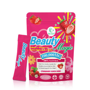 Boisson Beauté Magique à la Fraise 100 000mg Collagène avec Vitamine C et Hyaluronate pour la Peau, les Cheveux et les Ongles – 15 Sachets - Product Image 4