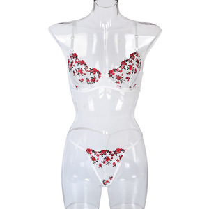 Sexy Under wire Push-up Jakobs muschel Floral Lace Sheer Dessous Set für Frauen BH und Slip 2-teiliges Set - Product Image 6