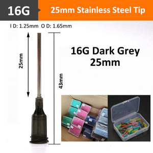 Puntas de Dispensación de Pegamento de 1 Pulgada (25 mm), Aguja de Dispensación de Adhesivo, Aguja Industrial Desechable, Boquilla LUER LOCK, Calibre 14G-34G - Product Image 4