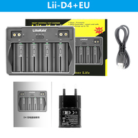Chargeur de batterie LiitoKala Lii-D4 21700 pour 18650 18350 26650 16340 RCR123 14500 3.7v 1.2V Ni-MH/Cd, AA AAA SC D C