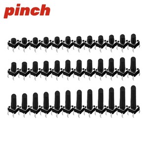 Interruptor Táctil de 4.5x4.5mm, 4 Pines, Montaje Vertical a Través de Orificio, SPST, 500mA, 5VDC, Negro, Blanco, Rojo, Amarillo - Product Image 5