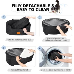 Fabrikpreis Abnehmbarer Haustier-Autositz Waschbarer Hunde-Sicherheitsgurt Komfortables Hunde-Autobett Haustierbett fürs Auto - Product Image 6