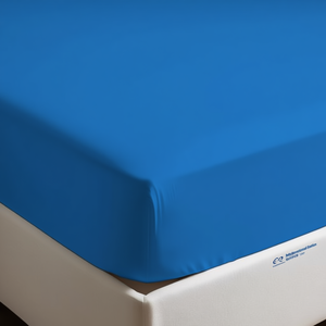 Drap-housse 100% coton couleur Avio pour lit simple italien 90x200cm - Product Image 3