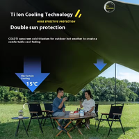 cher prix grande randonnée en plein air Portable abri soleil tente Protection UV et revêtement imperméable Camping auvent tente