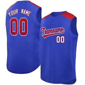 Maillot de baseball personnalisé authentique sans manches respirant imprimé par transfert thermique avec logo, nom et numéro en gros Hip Hop - Product Image 2