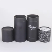 Design créatif petite boîte en carton ronde télescopique de 3 pièces emballage boîte en papier kraft