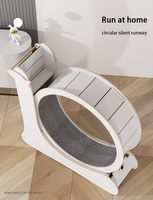 Mascottes d'exercice en bois OEM ODM Fibre Board Roue de course d'exercice pour chat Jouet de tapis roulant amusant pour chat de compagnie