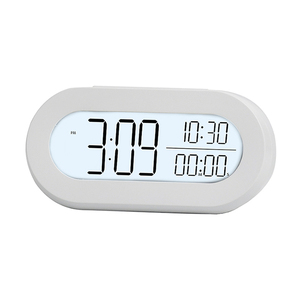 Cadeau de décoration Offre Spéciale horloge de table de bureau ovale moderne horloge de lit de corps d'alarme LCD numérique avec rétro-éclairage LED - Product Image 1
