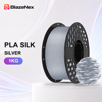 Filament PLA Soie, Extrusion Stable, Finition Soyeuse, Précision Dimensionnelle, Gris, Résultats Fiables, 1KG 1.75mm pour Imprimante 3D FDM