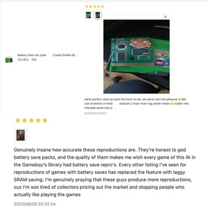 USA EUR NOE FRA ESP ITA battery save cart Crystal GOLD silver blue red yellow green manual <b>Game</b> Box <b>Game</b> Cartridge for Gbc - Product Image 4