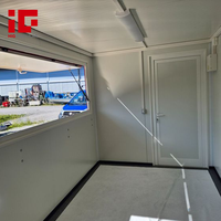 10ft Fast Food Mini Mobile Conteneur Café Bar Maisons Design Moderne En Plein Air Modifié Conteneur D'expédition Café Boutiques Pop-up Shop