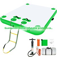 Nouvelle plateforme flottante gonflable et radeau pour le yoga aquatique et le repos, modèle personnalisable QM901