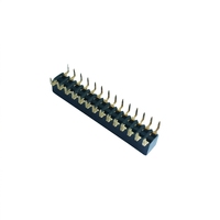 Conector PCB Circular Interconectable de Doble Fila SMD Hembra de 1.27, 2.0, 2.54 mm, Altura de 5.0 mm, Latón Chapado en Oro, 250V 1-3A