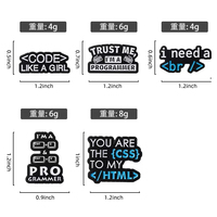 Divertidos pines de esmalte con código de programación, insignias de solapa personalizadas de ciencia, matemáticas y física, broche para mochila, chaqueta, accesorios, regalo