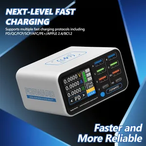 Cargador Rápido Inteligente Multi-Puerto FORWARD FW-P01 de 65W con Carga Inalámbrica para Móviles, Tablets y Laptops, Herramienta de Reparación - Product Image 3