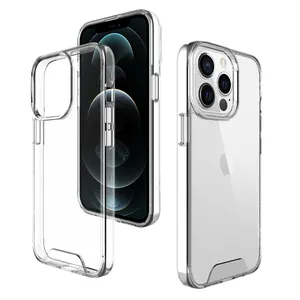 Высококачественный кристально прозрачный чехол для сотового телефона Iphone 12/13/14 Pro Max объектив в любой упаковке универсальное противоударное пространство