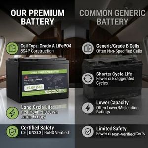 Batería de Ciclo Profundo LiFePO4 12.8V 75Ah 960Wh, Batería de Almacenamiento de Energía con BMS Inteligente Integrado, Certificación CE para Respaldo Solar en RV - Product Image 5