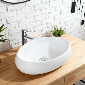YIDA Lavabo de comptoir design moderne européen ovale en céramique pour hôtel, maison, salle de bain, lavabo - Product Image 1