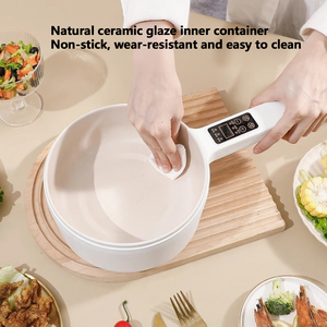 Venta al por mayor 20 cm sartenes sartén multifuncional antiadherente Mini Cocina eléctrica <span class=keywords><strong>olla</strong></span> caliente con mango largo - Product Image 5