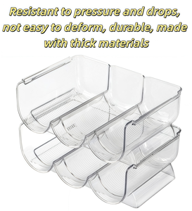 Estante Apilable Transparente para Botellas <span class=keywords><strong>de</strong></span> Vino y Agua, Ideal para Almacenamiento y Organización en la Cocina y Exhibición <span class=keywords><strong>de</strong></span> Vino - Product Image 5