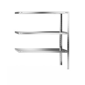 Scaffale Estensibile in Acciaio Inox AISI 304 per Garage, 120x30cm con 3 Ripiani, Altezza 150cm - Product Image 1