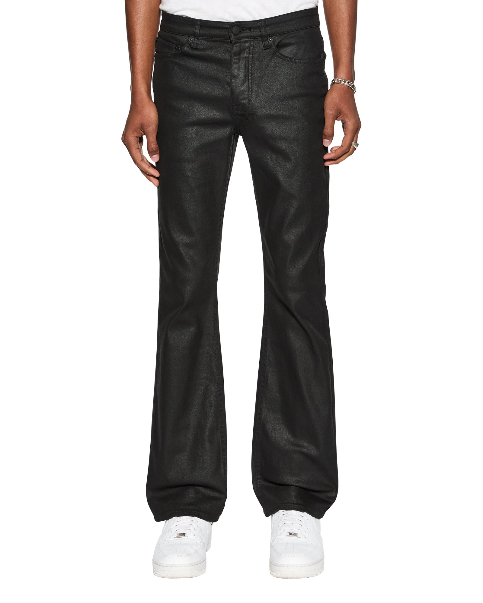 bolan似black waxed flare denim opium Rick Owens Bolan Bootcut Denim Pants, Wax, 100% Cotton in