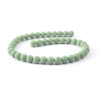 Perles rondes de roche volcanique naturelle Diffuseur d'huile essentielle de pierre de lave colorée Perles en vrac pour la fabrication de bijoux faits à la main Cadeau