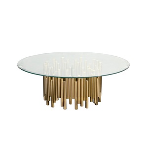 <span class=keywords><strong>Table</strong></span> centrale ronde et basse en verre trempé, de grande taille, pour salon, moderne, personnalisé, pour hôtel, offre spéciale, livraison gratuite - Product Image 2