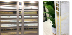 Vestíbulo de <span class=keywords><strong>hotel</strong></span> de lujo Azulejos decorativos de porcelana para suelo de cintura Azulejo de mármol blanco de vena dorada brillante - Product Image 5