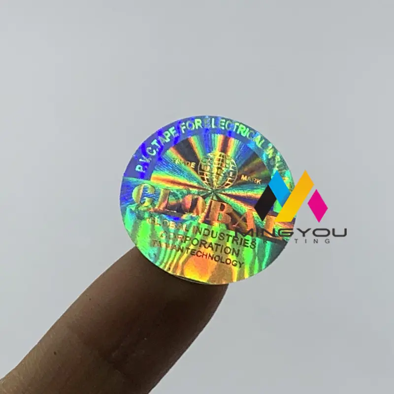 Fabrik hergestellt laser 3d hologramm aufkleber, sicherheit label mit regenbogen farbe druck