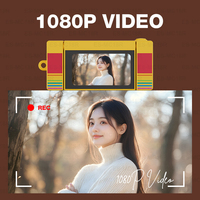 Cámara Mini Portátil con Forma de Llavero, Pantalla Abatible con Patrones Personalizables, 1080P, Sensor CMOS Tipo Botón, Grabación de Video con Tarjeta de Memoria