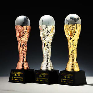 صانعة كريستال بلاستيكية مخصصة ملاك كرة السلة والكرة الطائرة الكريستال المعادن الكأس جائزة ذهبية الكأس - Product Image 3