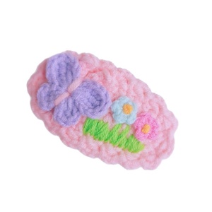 Nieuwe schattige geborduurde kristallen bloem cartoon pastorale stijl fruit haarclip voor meisjes kinder baby bloemen haaraccessoire - Product Image 5