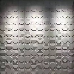 Clock Component 3D Design Nine-grid Brick Wall Panel Lightweight PU Cultural Stone Decoration Use For Background Exterior Wall - Product Image 4