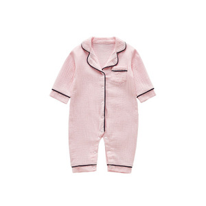 <span class=keywords><strong>Pijamas</strong></span> de color sólido para bebé, mono de bebé de crepé, primavera y verano, novedad de 2021 - Product Image 3