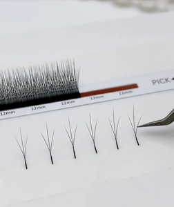 ต่อขนตาแบบเส้นต่อเส้น รูปทรง W 2D-8D  แบบ YY 3D 4D 5D 6D 7D 8D Clover Lashes  รับผลิตแบรนด์ส่วนตัว - Product Image 3