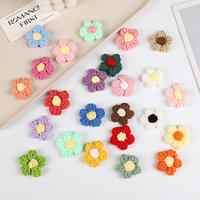 Fleur éternelle artificielle au crochet nouvelle tête de fleur de crochet de laine tissée à la main pour le cadeau de festival